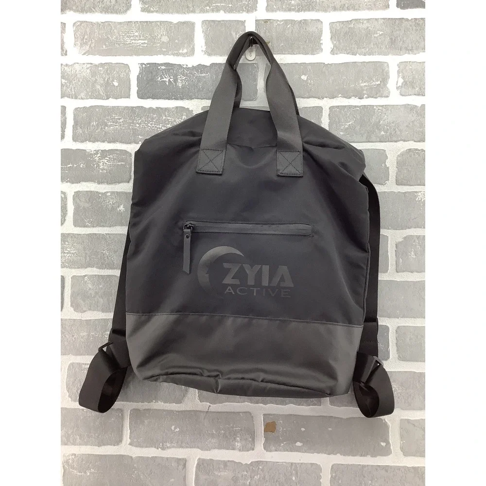 Zyia Active by Vooray Black Nylon‎ Convertible Tote Backpack Gym Bag